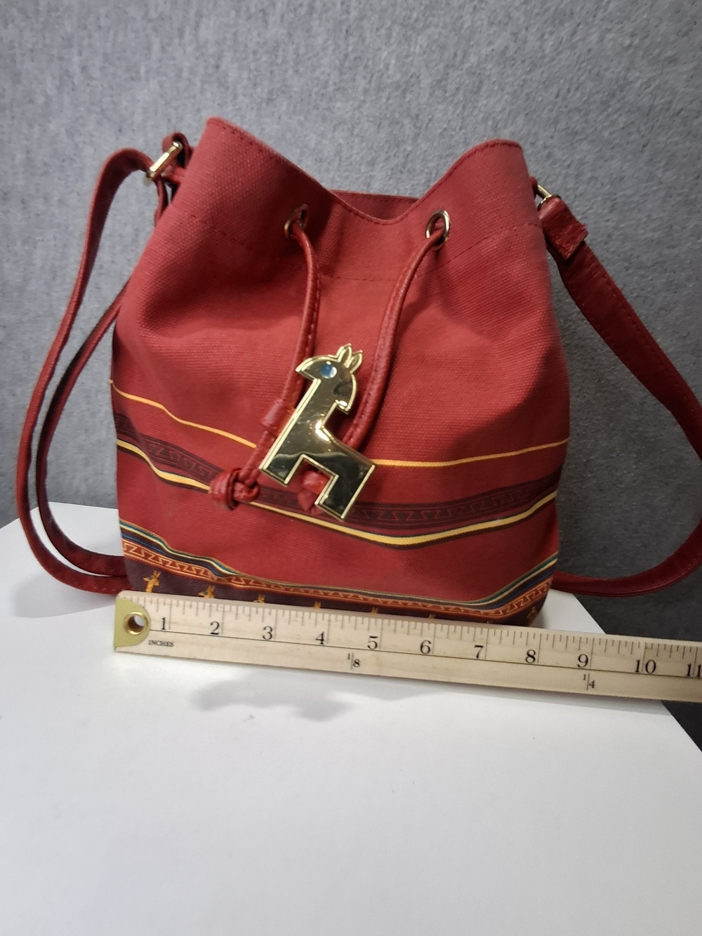 Limited Edition Loungefly Red Canvas Emperor's New Groove Bucket Bag - Picture 10 of 12